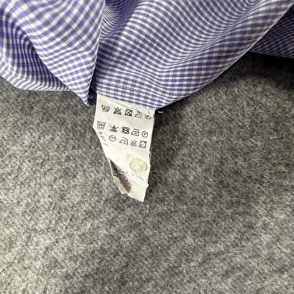 HUGO BOSS Mens 16‎ 41 Blue Check Long Sleeve Dress Shirt Modern Business Casual - Picture 4 of 8